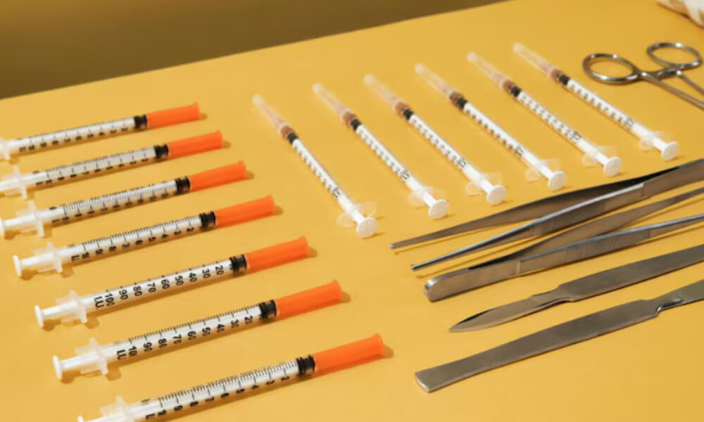 Medial injection needles at Pain & Headache Center